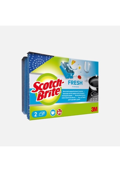 Scotch Brite Fresh Oluklu Çizmez Sünger 2'li