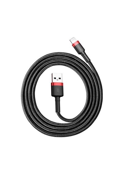 Baseus Lightning 1 Metre Kevlar Kablo Siyah-kırmızı
