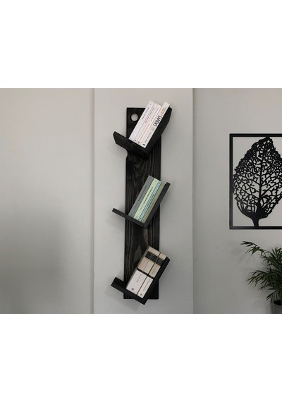 O&Awood Doğal Ahşap Kitaplık, Dekoratif Tasarım Ahşap Vintage Kitaplık, R (497955121)