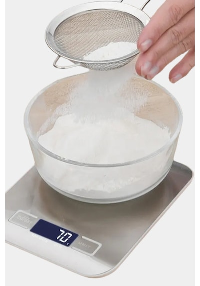 Dijital Hassas Mutfak Tartısı - Terazisi-hassas Ölçüm 5kg 1 Gr Gri Portatif Mutfak Terazi