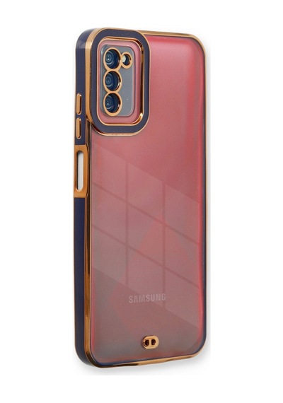 Galaxy A03s Kılıf Liva Lens Silikon - Mavi