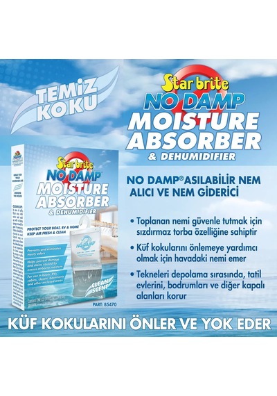Starbrite - No Damp Asılabilir Nem Alıcı 450 G : Teknede Ve Kapalı Alanlarda Rutubete, Küf Kokusuna Ve Paslanmaya Son
