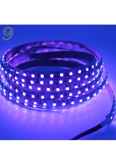Uv Şerit Led 12V 120 Ledli 2835 Ledli Silikonlu Black Light (1Met