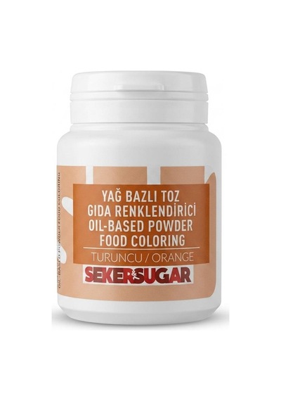 Şeker & Sugar Turuncu Yağ Bazlı Toz Gıda Boyası Renklendiricisi 25 G