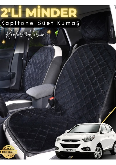 Hyundai İx35 Uyumlu 2'li Süet Oto Koltuk Minderi Terletmez Universal Oto Koltuk Kılıfı A2