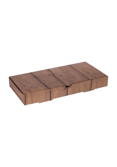 Ahşap Baskılı Orta Pide Kutusu 32 x 16 x 4 CM  100 Adet