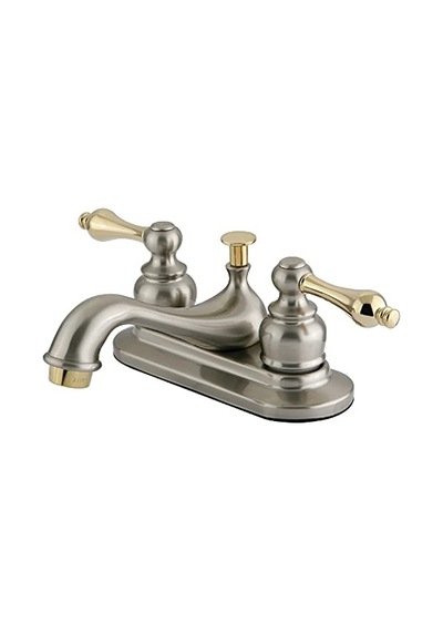 Kb609al Restorasyon 4 İnç Centerset Lavabo Bataryası, Fırçalanmış Nikel Ve Parlak Pirinç Genel