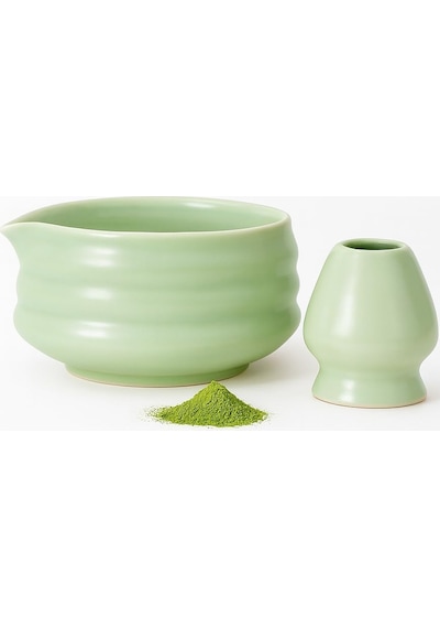 Seramik Chawan Matcha Çayı Köpürtme Kasesi Ve Whisk Matcha Tutucu Mt216