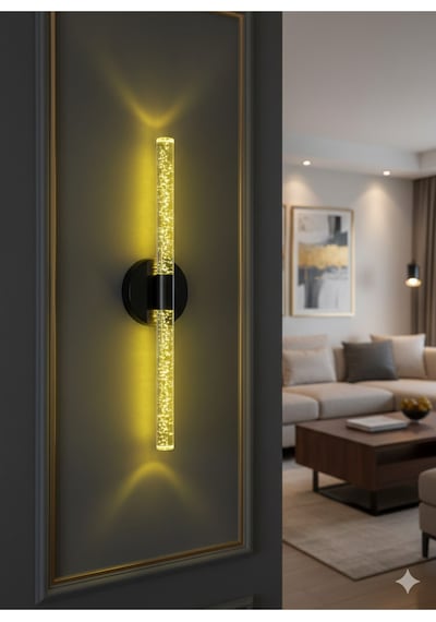 Bhbackhome Bubbleflux Large Şık Tasarım Modern Ledli Aplik 51 Cm Antrasit Rgb Elektrikli Kumandalı Antrasit