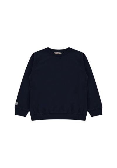 Silversun Kids Silversun Basic Etiket Armalı 8-13 Yaş Sweatshirt - Lacivert