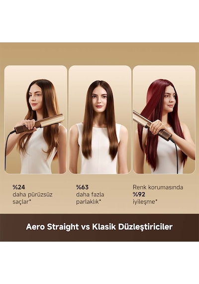 Dreame Aero Straight Şarjlı Saç Düzleştirici, Altın