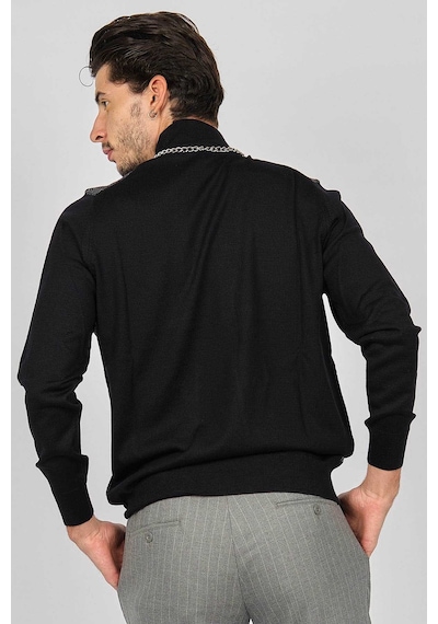 Pave Erkek Desenli Yün Kazak 4536130 Lacivert