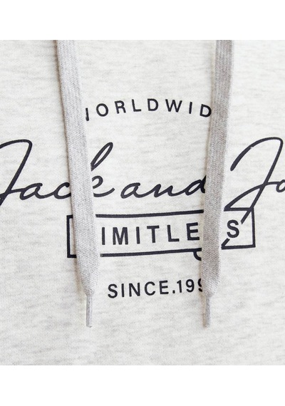 Jack & Jones Erkek Sweatshirt Beyaz 12256838 Jjferrıs Sweat Hood 25kw21000484 W2100384 Beyaz