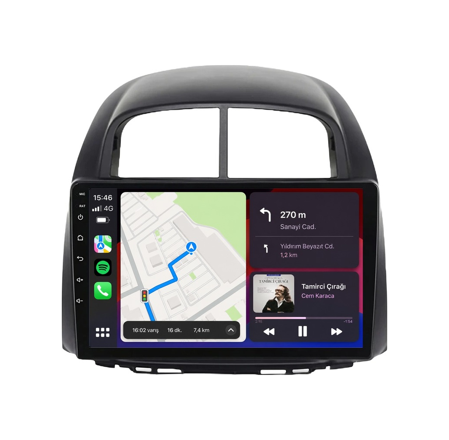 Daihatsu Sirion 2006-2009 Android Multimedya Carplay Android Auto Navigasyon 10gb Ram 256gb Pro 9"