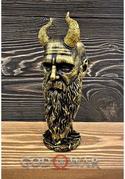 God Of War Ragnarok Kratos Mimir 20cm Gold Renk Polyester Figür