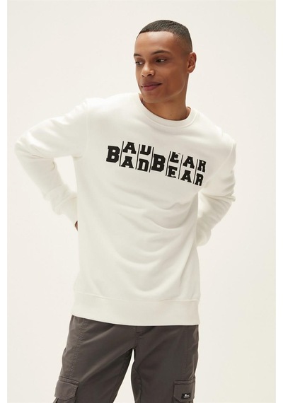 Bad Bear 22.02.12.009-c04 Counter Erkek Sweatshirt Beyaz