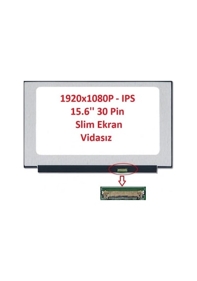 Asus D509da-ej887 D509da-br129t Notebook Lcd Ekran 15.6 Slim Led 30 Pin Ips