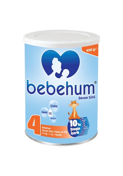 Bebehum 4 Numara Teneke Devam Sütü 12 Ay+ 400 gr