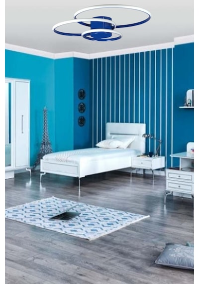 Sole Modern Tasarım Mavi Renk Salon - Mutfak - Çocuk Odası Be... Mavi
