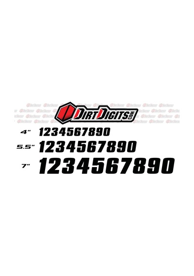 Dirt Digits Dd73b-9 Siyah 7" Çok Parlak Hassas Kalıp Kesim Vinil Numara 9, 3'lü Paket