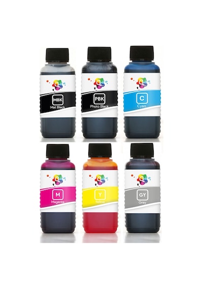 QC HP 727 B3P22A B3P23A B3P19A B3P20A B3P21A B3P24A Kartuş Mürekkep Seti 100ml 6 Renk