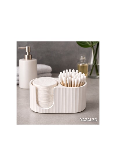 Pamuk Ve Kulak Çubuğu Organizeri, Banyo Düzenleyici Pamukluk Beyaz - 855339399 Beyaz