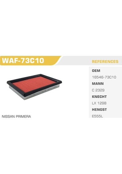 WINKEL WAF-73C10 Hava Filtresi Civic 96-00 / Primera P11 96-00 Almera 95-00 Juke / Legacy 89-94 1.4 1.6