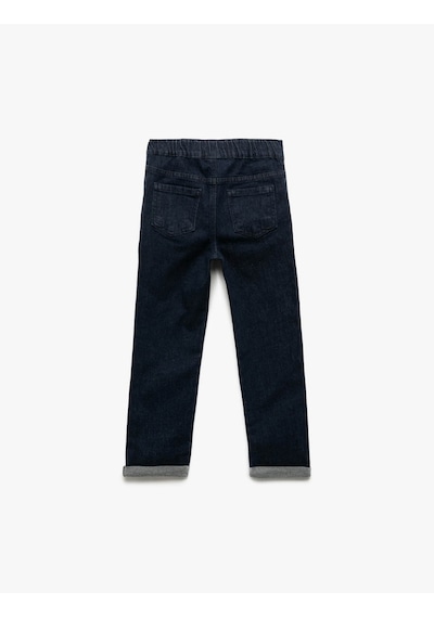 Koton Pamuklu Relax Fit İndigo Erkek Çocuk Jean Pantolon 6wmb40001td Indigo
