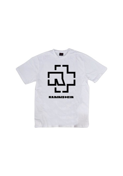 Rammstein Baskılı Unisex %100 Pamuk Beyaz T-shirt Beyaz