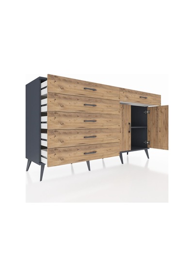 Hyperion Konsol Tek Raflı 6 Çekmeceli 2 Kapaklı 176x44x99 Antrasit-çam Antrasıt/atlas Çam - Antrasıt Hyperion Konsol Tek Raflı 6 Çekmeceli 2 Kapaklı 176x44x99 Antrasit-çam Antrasıt/atlas Çam - Antrasıt