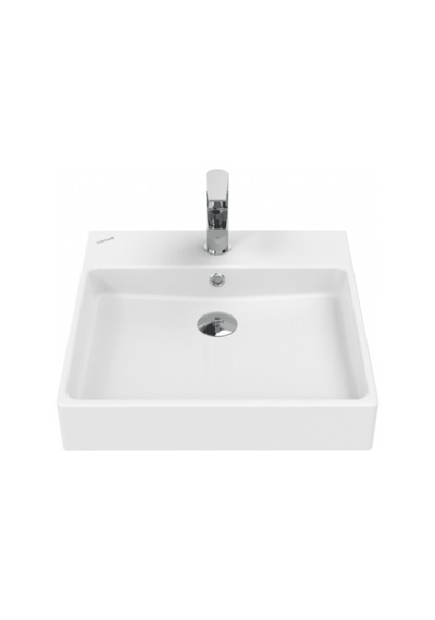 Creavit Next Tezgah Üzeri Kare Lavabo 50 50 Cm Beyaz Nx255-00cb00e-0000