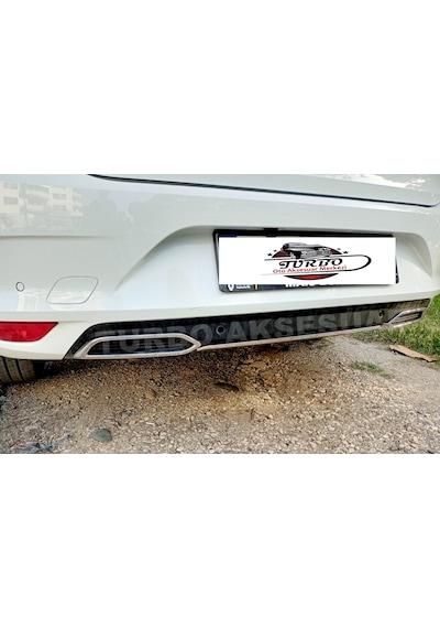Renault Megane 4 Krom Egzoz Çerçevesi Orta Çıta 2021 ve Sonrası Renault Megane 4 Krom Egzoz Çerçevesi Orta Çıta 2021 ve Sonrası