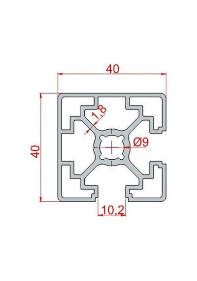 Doğuş Kalıp 40x40 Kapalı Sigma Profil