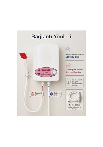 Elektrikli Şofben Ayyıldız - Kurulum Yönlendirmeli