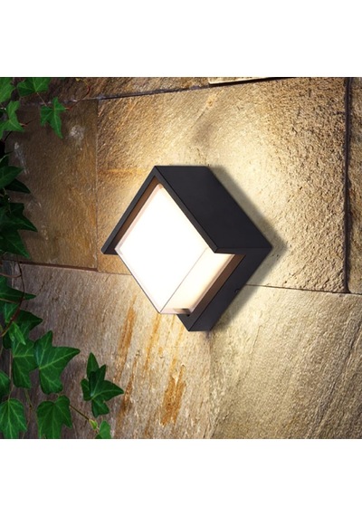 Ucuz Geldi Modern Led Duvar Aplik, 15w, 1500 Lümen, 3200k, Gün Işığı, Ip44, Siyah, Modern Tasarım Led Aplik İç Diğer