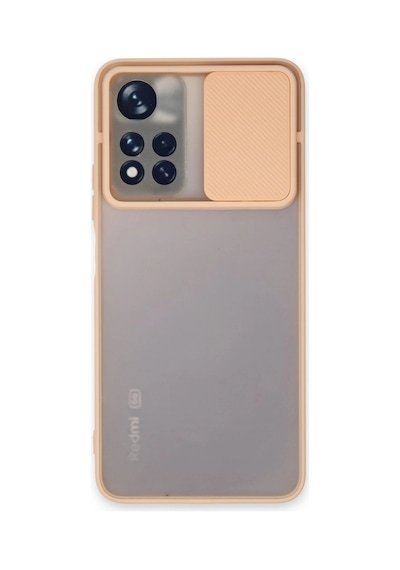 Newface - 198 - Xiaomi Redmi Note 11 Pro Plus 5g Kılıf Palm Buzlu Kamera Sürgülü Silikon - Csmo-tex - - Pembe