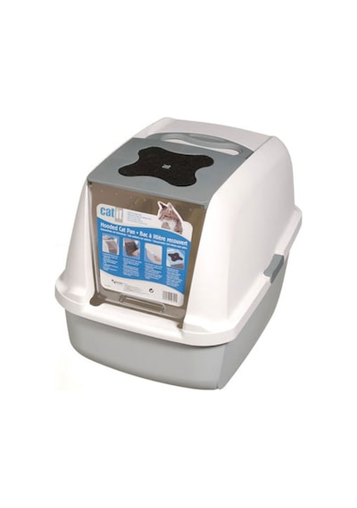Catit - 334 - Kapalı Kedi Tuvalet - Dpmıx-hb - Kabini Gri