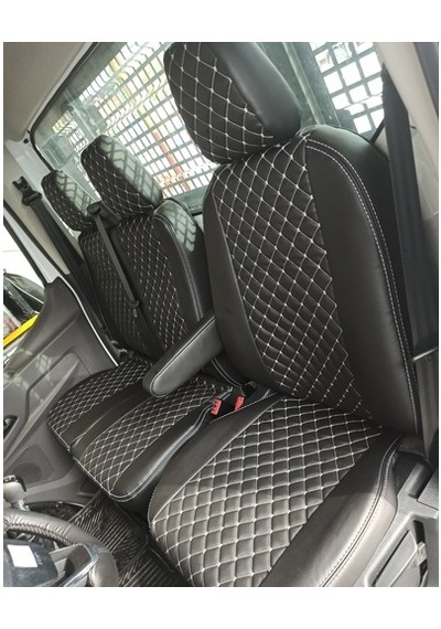 Ford Transit 2021 Tek Kabin Araca Özel Deri Oto Koltuk Kılıfı