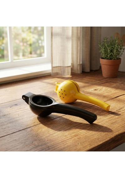 Amberhaus Pratik Metal Limon Sıkacağı / Ergonomik Narenciye Sıkacağı Siyah Diğer