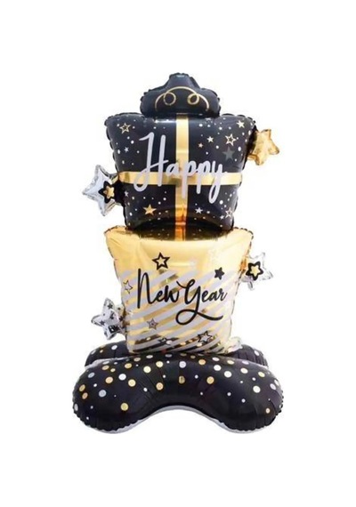 Yılbaşı Folyo Balon Happy New Year 120-58 Ayaklı Diğer