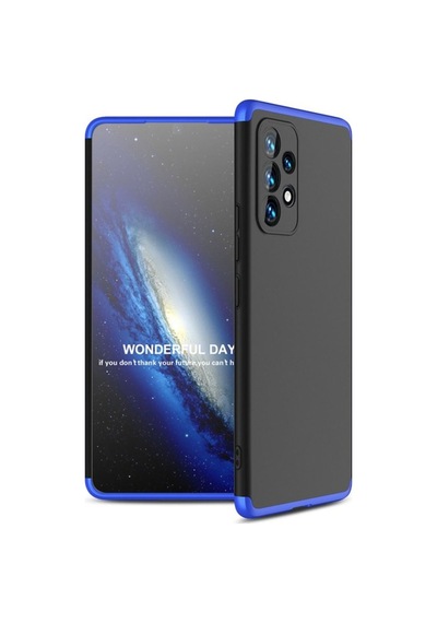Galaxy Uyumlu A53 5g Kılıf Zore Ays Kapak Siyah-Mavi