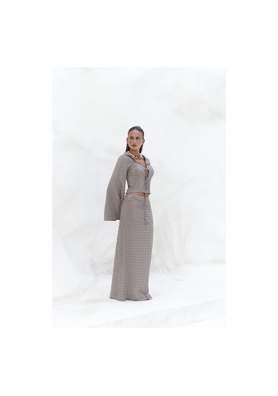 Mai Collection Mai Studios Co. Rania Vizon Gömlek Etek Takım Vizon