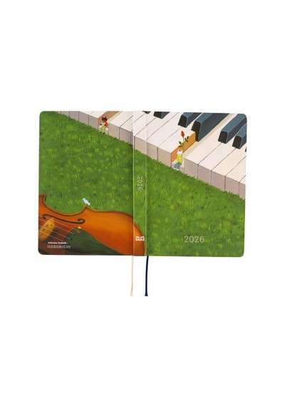 Hobonichi Ajanda Techo Hon - A6 English - Hiroko Kubota: Waiting On The Chord - 2026 Jan Start Çok Renkli