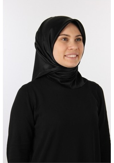 Aker Siyah Taşlanmış Düz Ipek Eşarp 7747758 - 311