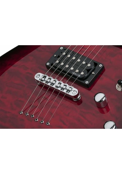 Schecter C-6 Plus Elektro Gitar (See-Thru Cherry Burst)