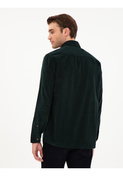 Pierre Cardin Erkek Yeşil Gömlek Desenli 50292347-vr054 Yeşil