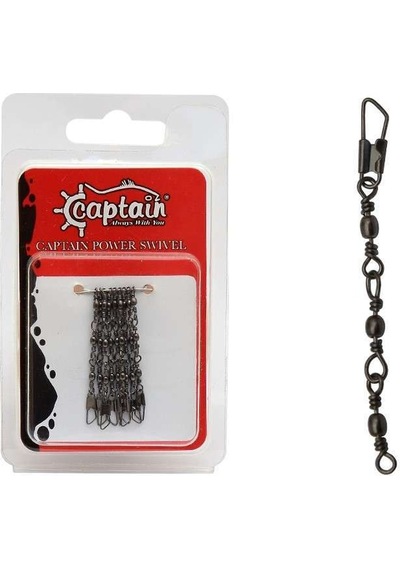 Captain 5095 3 Zincir Klips 5li Paket Black Nikel