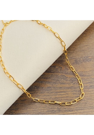 Ataç Kolye Zincir Ataç Kolye 50cm 14 Ayar Gold Gold