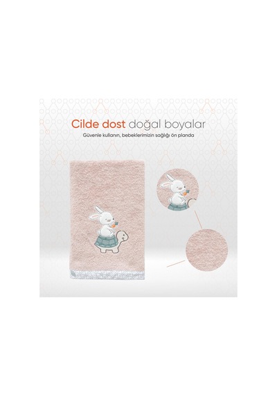 Gezenbebe Hero Nakışlı Bebek Çocuk Banyo Havlusu 70x140 Pembe
