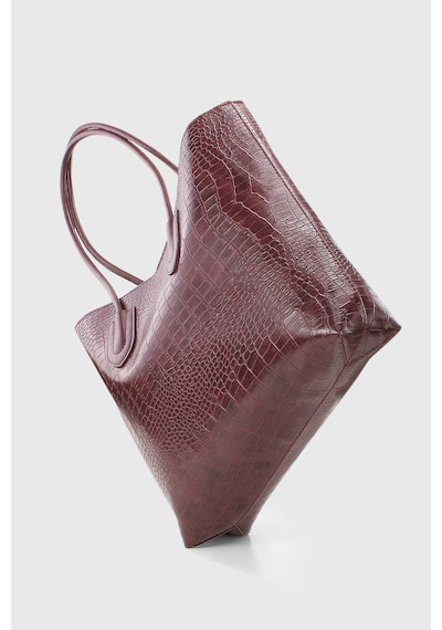 Housebags Retro Vintage Shopper Çanta Bordo Krokodil 264 Bordo